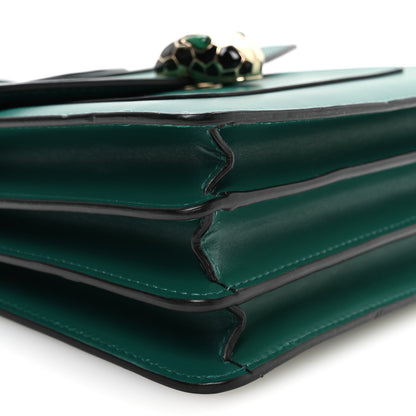 Bulgari Calfskin Serpenti Forever Top Handle Emerald Green 9 of 10