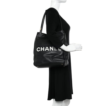 Chanel Lambskin Camellia Tote Black 2 of 10