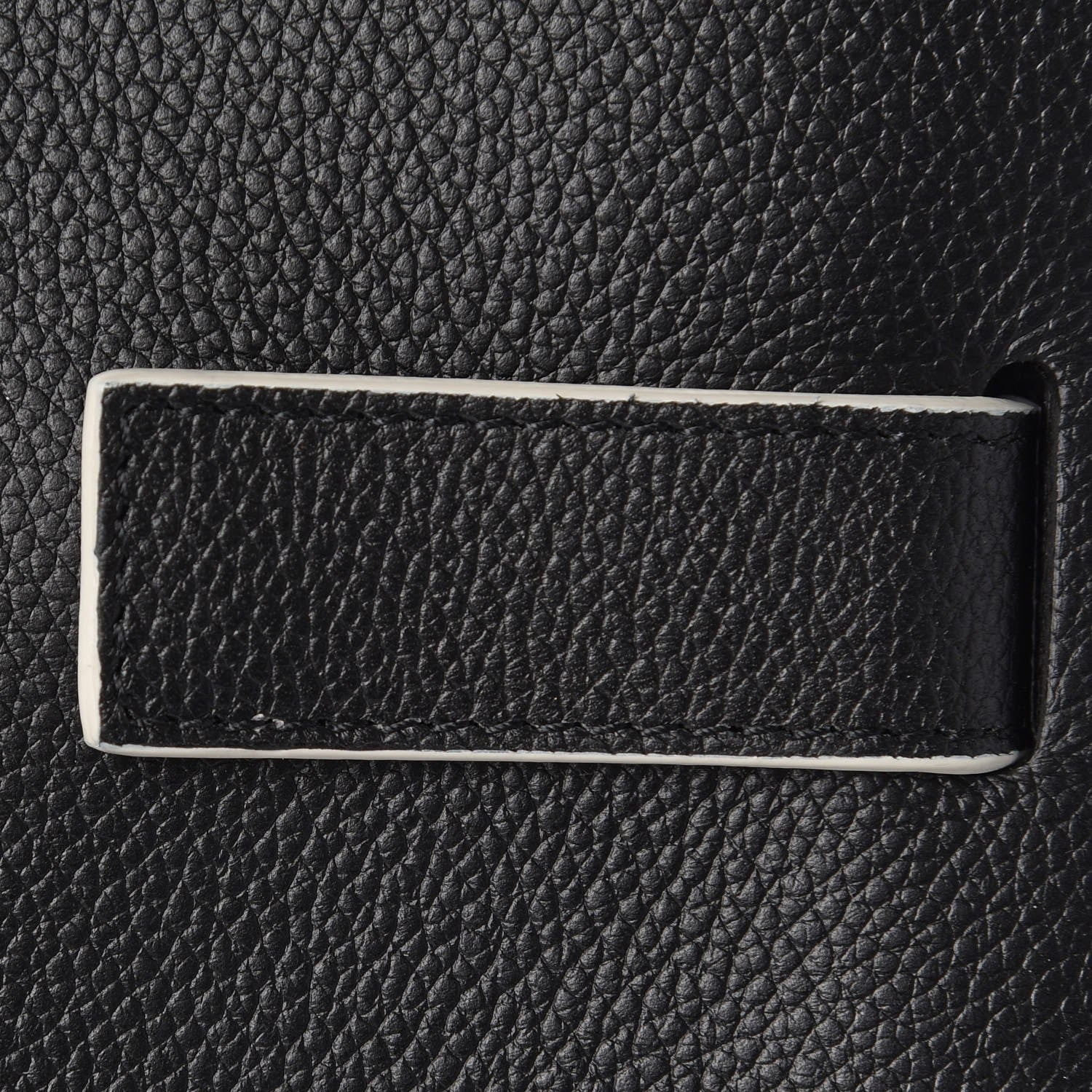 Saint Laurent Grained Calfskin Topstitch Small Sac De Jour Black Porcelain 8 of 9