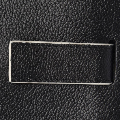 Saint Laurent Grained Calfskin Topstitch Small Sac De Jour Black Porcelain 8 of 9