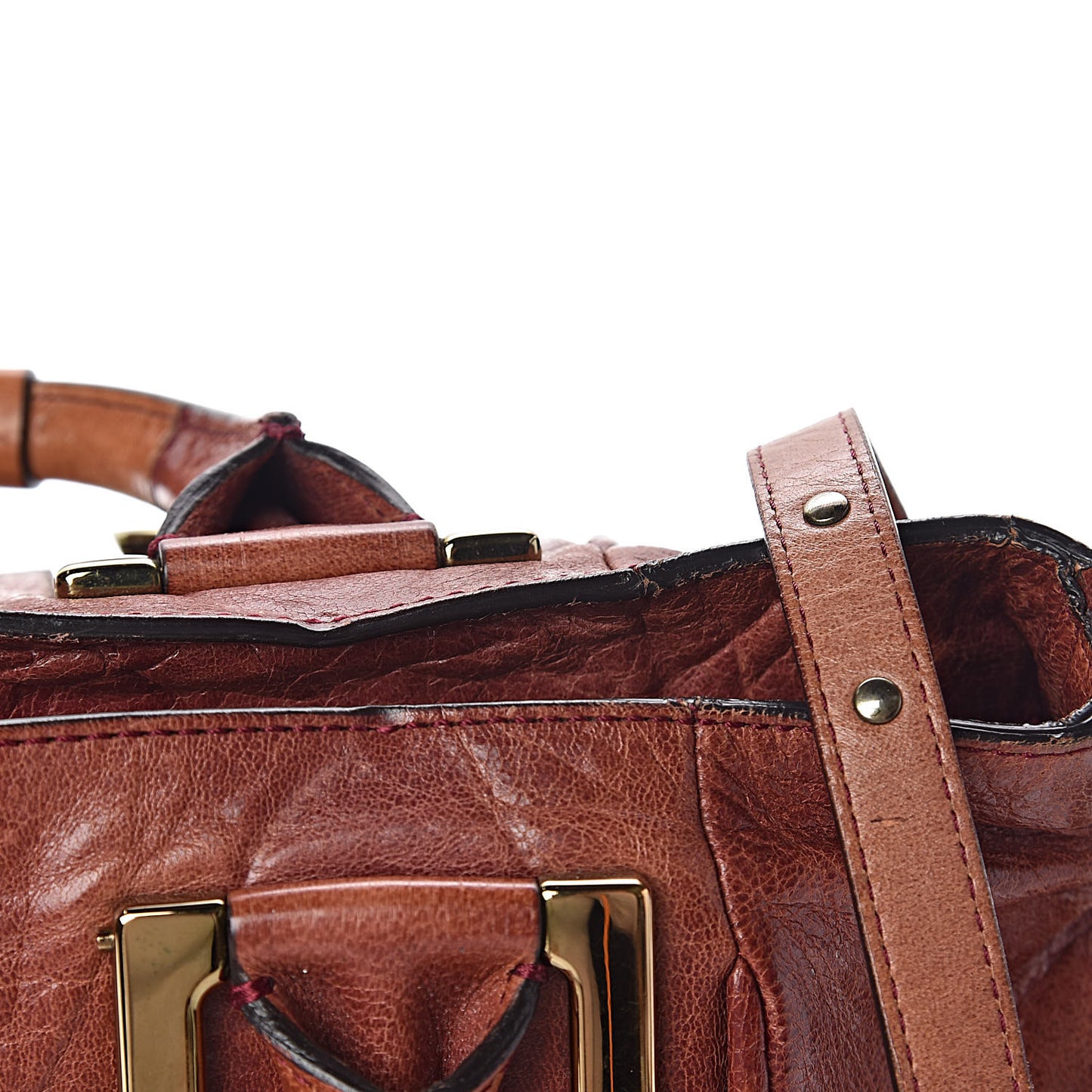 Tumbled Lambskin Medium Ethel Satchel Nutmeg Moka