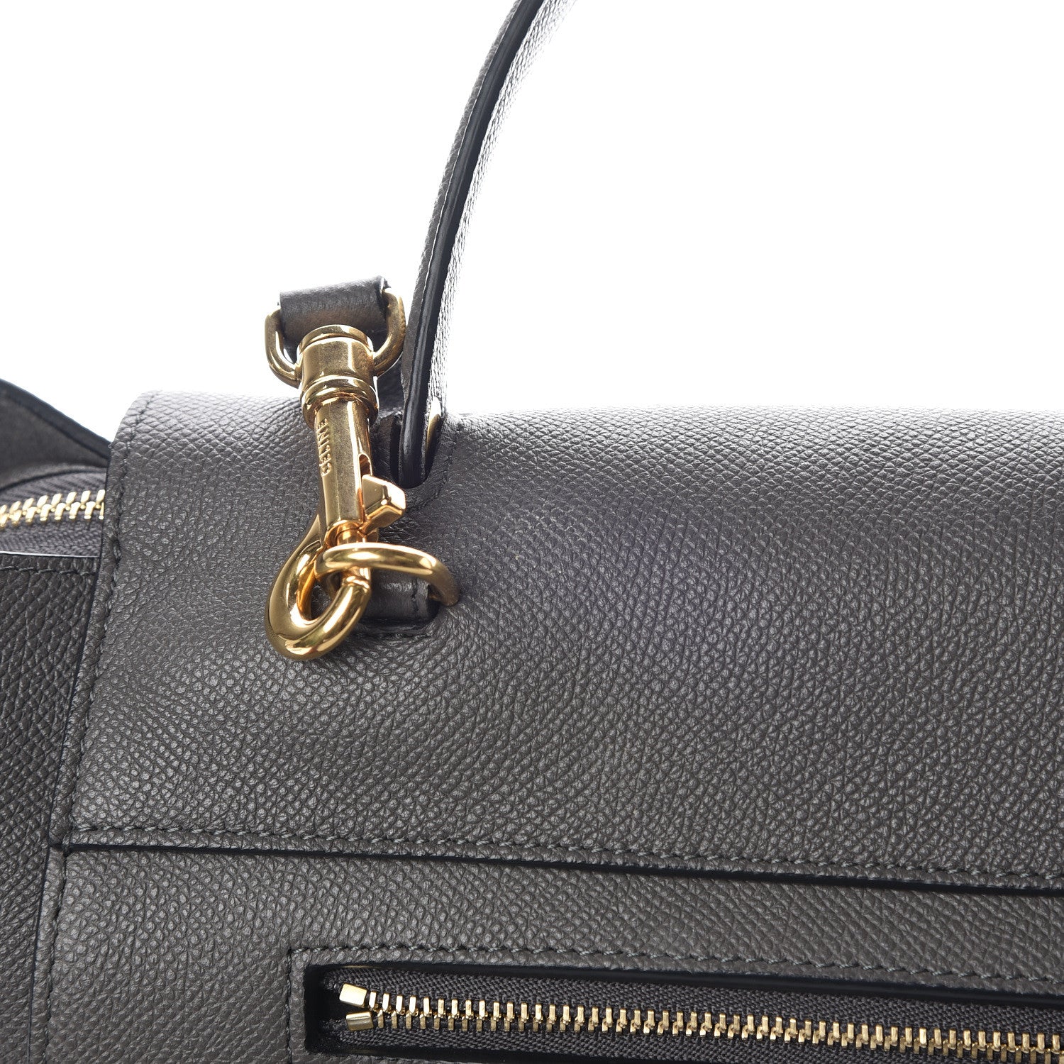 Celine Grained Calfskin Mini Belt Bag Grey 11 of 23