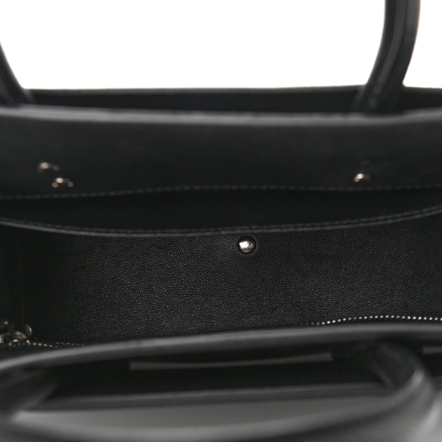 Grained Calfskin Small Horizon Satchel Black
