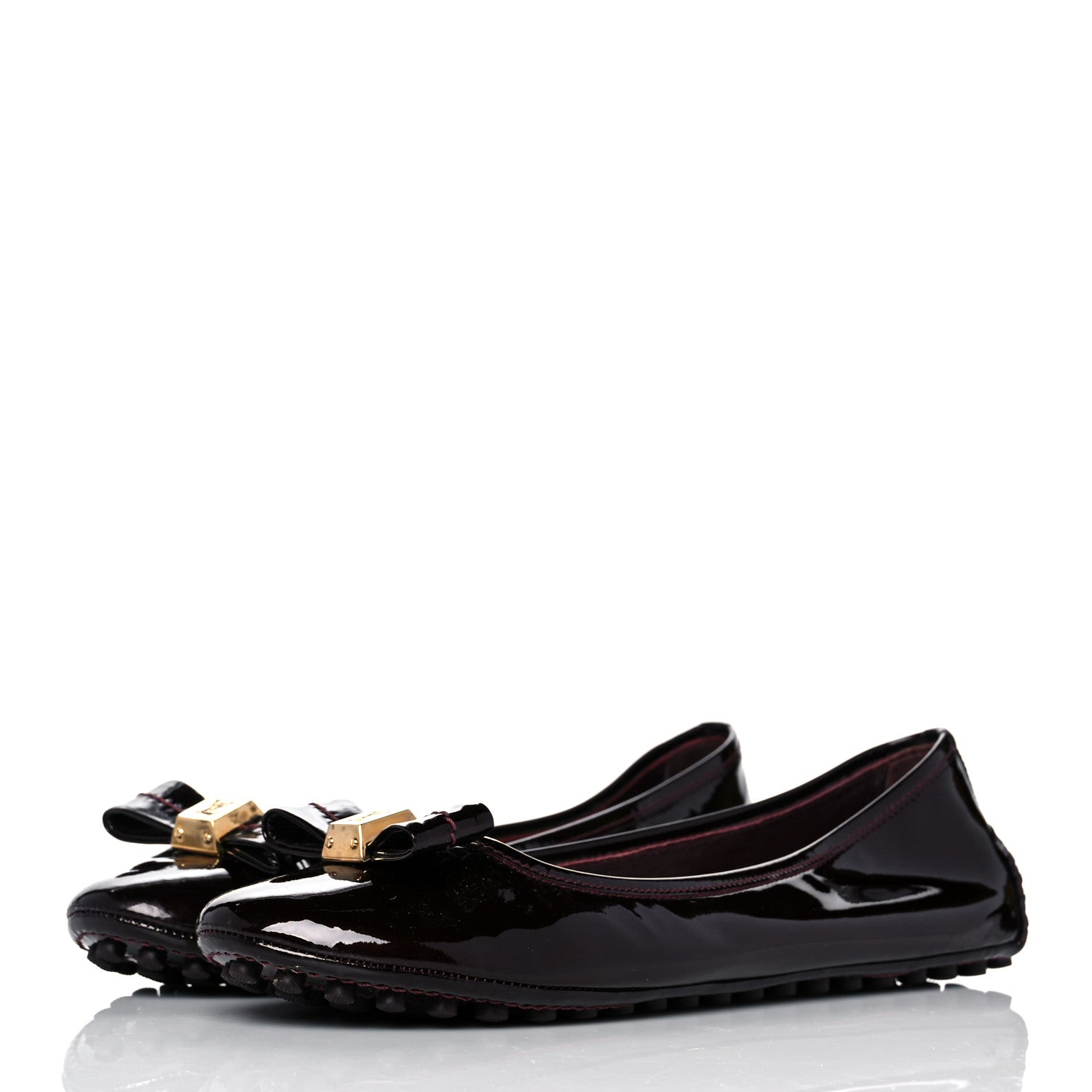 Louis Vuitton Patent Lovely Ballet Flats 37 Black 3 of 9