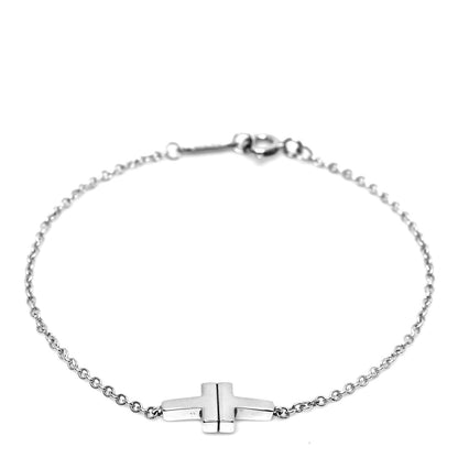Tiffany Sterling Silver T Two Single Chain Bracelet 1 of 5
