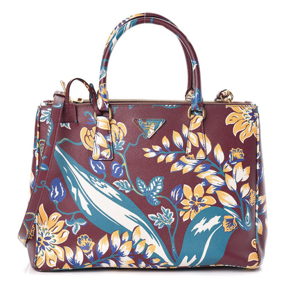 Prada Saffiano Print Medium Galleria Double Zip Tote Amaranto 1 of 9