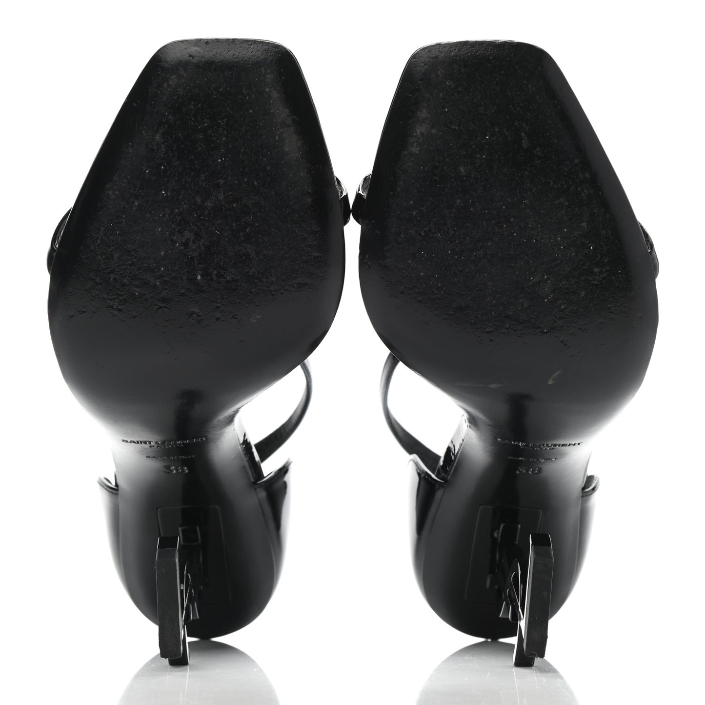 Patent Calfskin Opyum 110 Sandals 38 Black