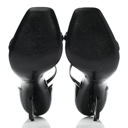 Saint Laurent Patent Calfskin Opyum 110 Sandals 38 Black 5 of 11