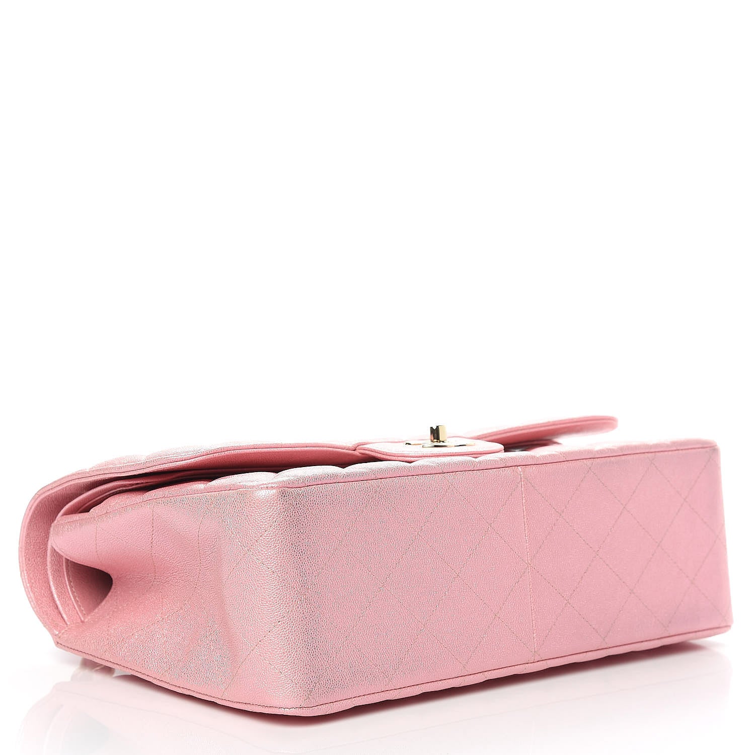 Chanel Iridescent Caviar Quilted Jumbo Double Flap Rose Pink 4 of 11