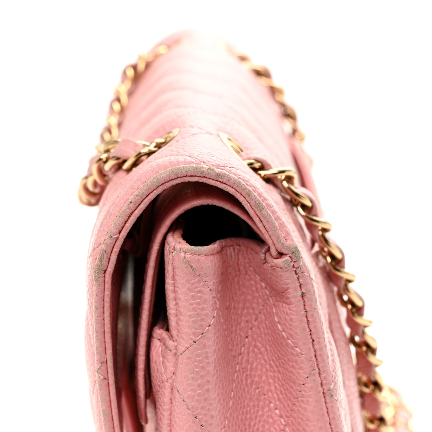 Chanel Caviar Quilted Medium Double Flap Light Pink 15 of 16