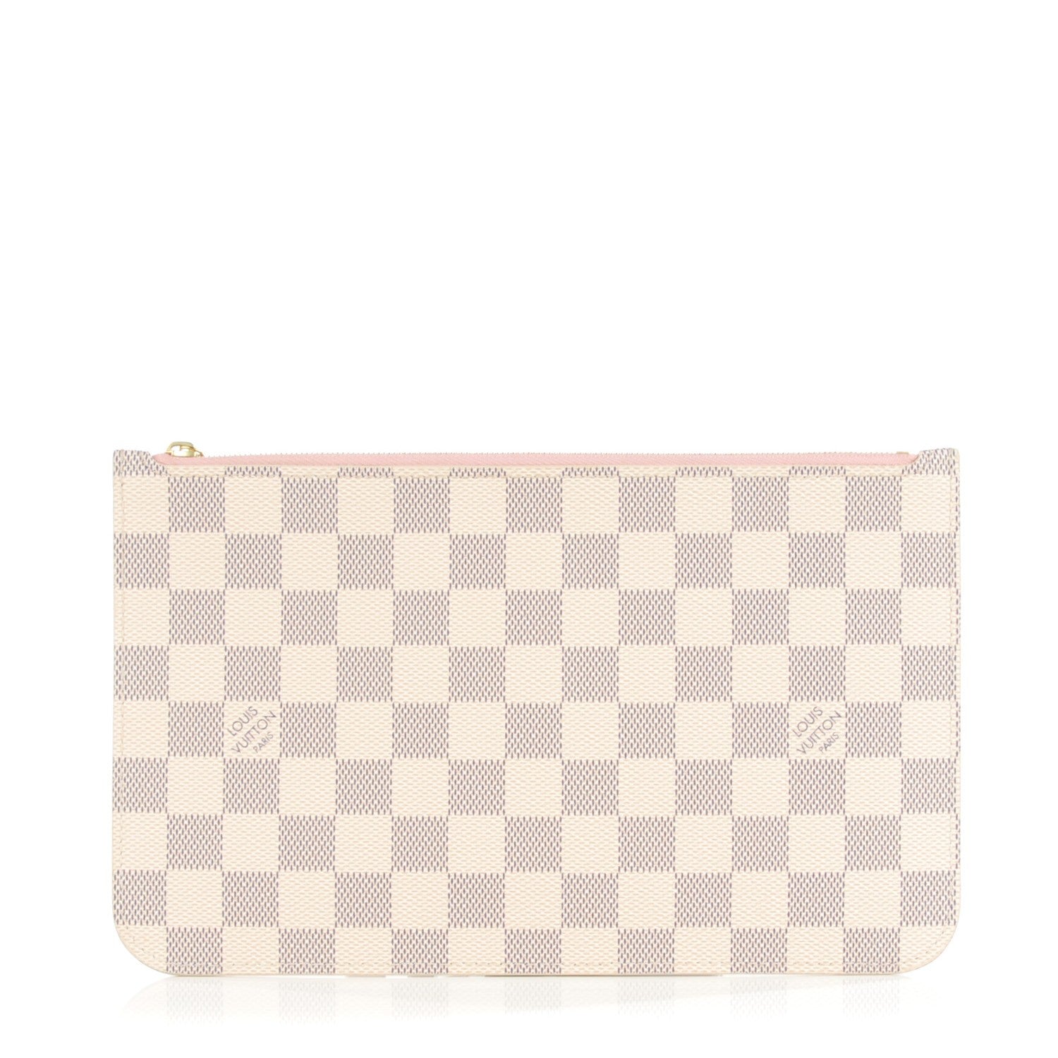 Louis Vuitton Damier Azur Neverfull MM GM Pochette Rose Ballerine 1 of 8