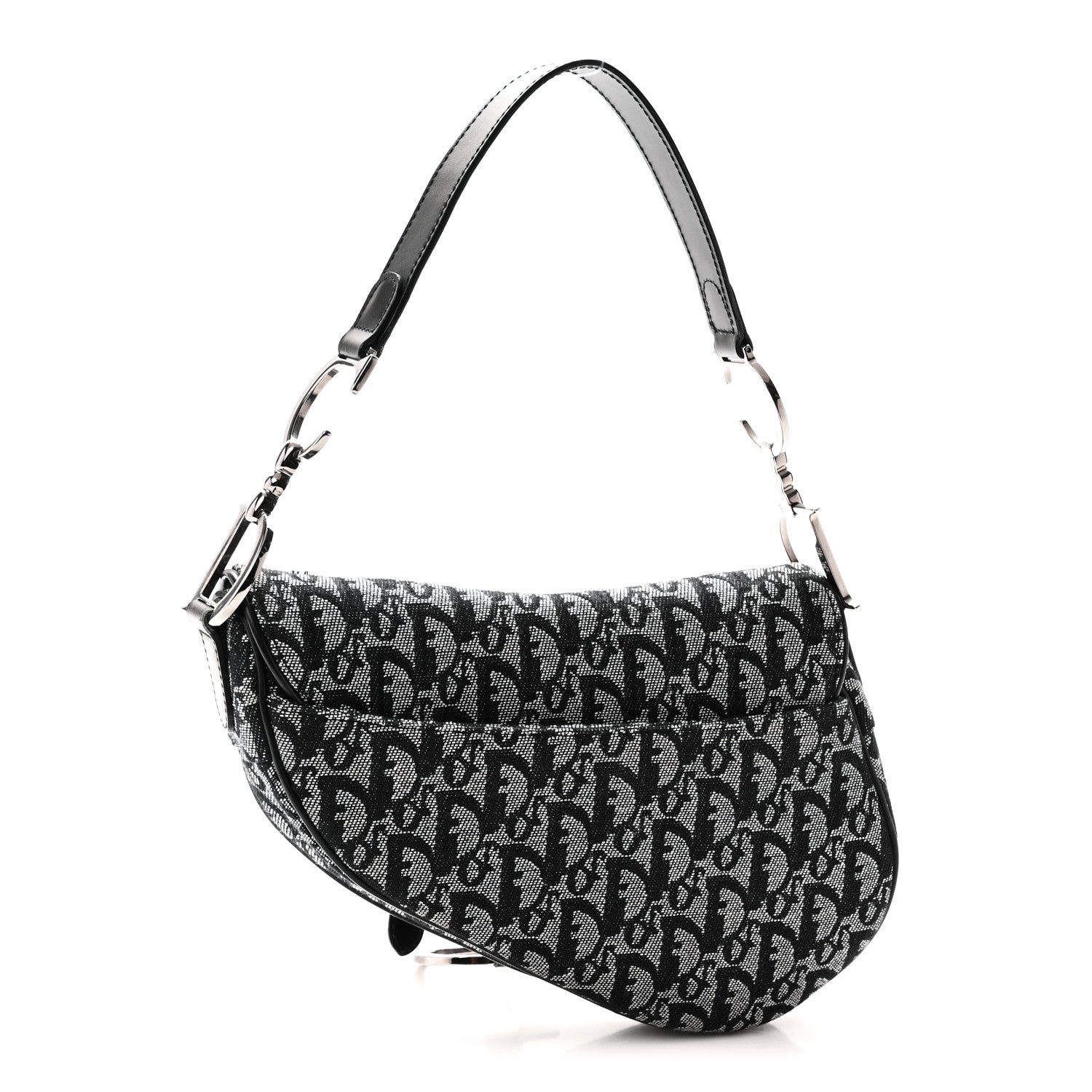 Christian Dior Monogram Saddle Bag Black 3 of 11
