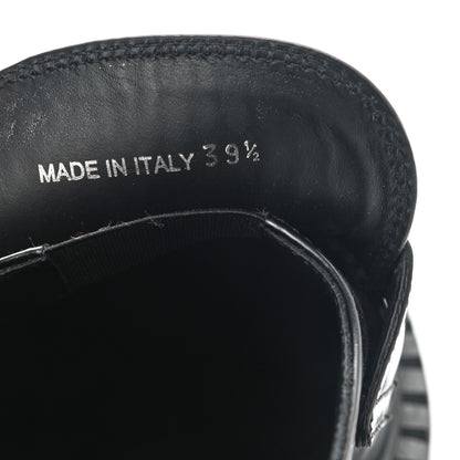 Prada Spazzolato Metal Triangle Logo 50mm Loafers 39.5 Black 8 of 11