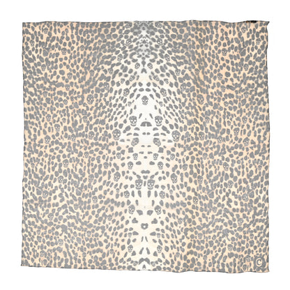 Alexander McQueen Silk Chiffon Leopard Skull Scarf Brown 1 of 4