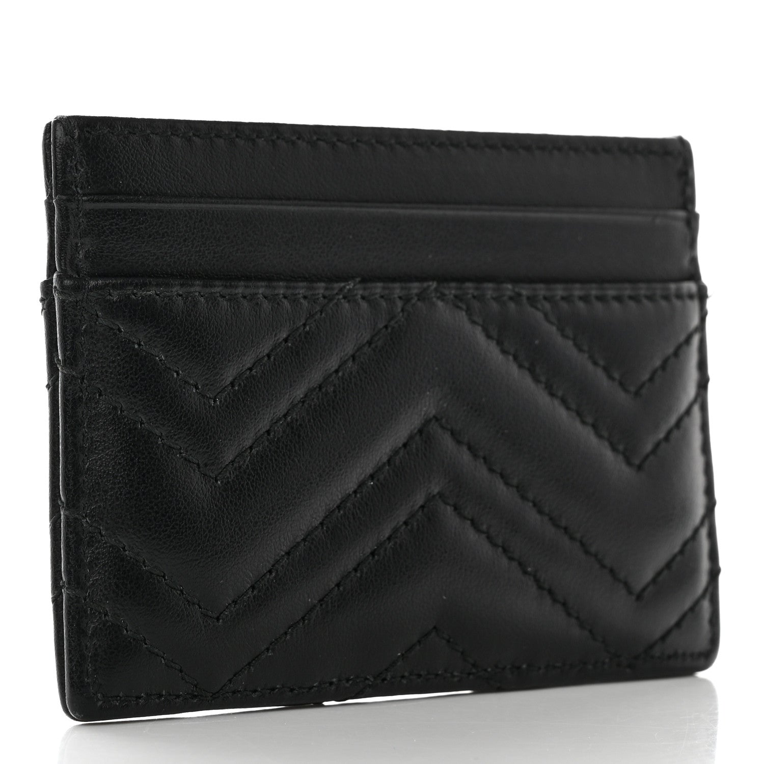 Gucci Calfskin Matelasse GG Marmont Card Holder Black 3 of 12