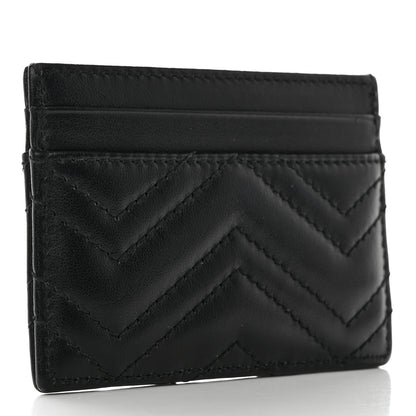 Gucci Calfskin Matelasse GG Marmont Card Holder Black 3 of 12