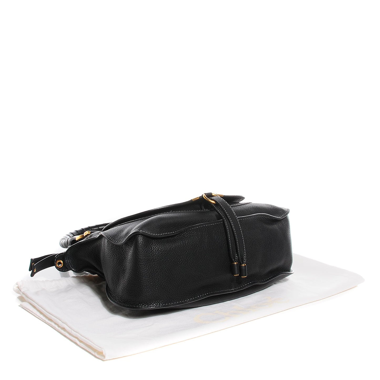 Calfskin Medium Marcie Satchel Black