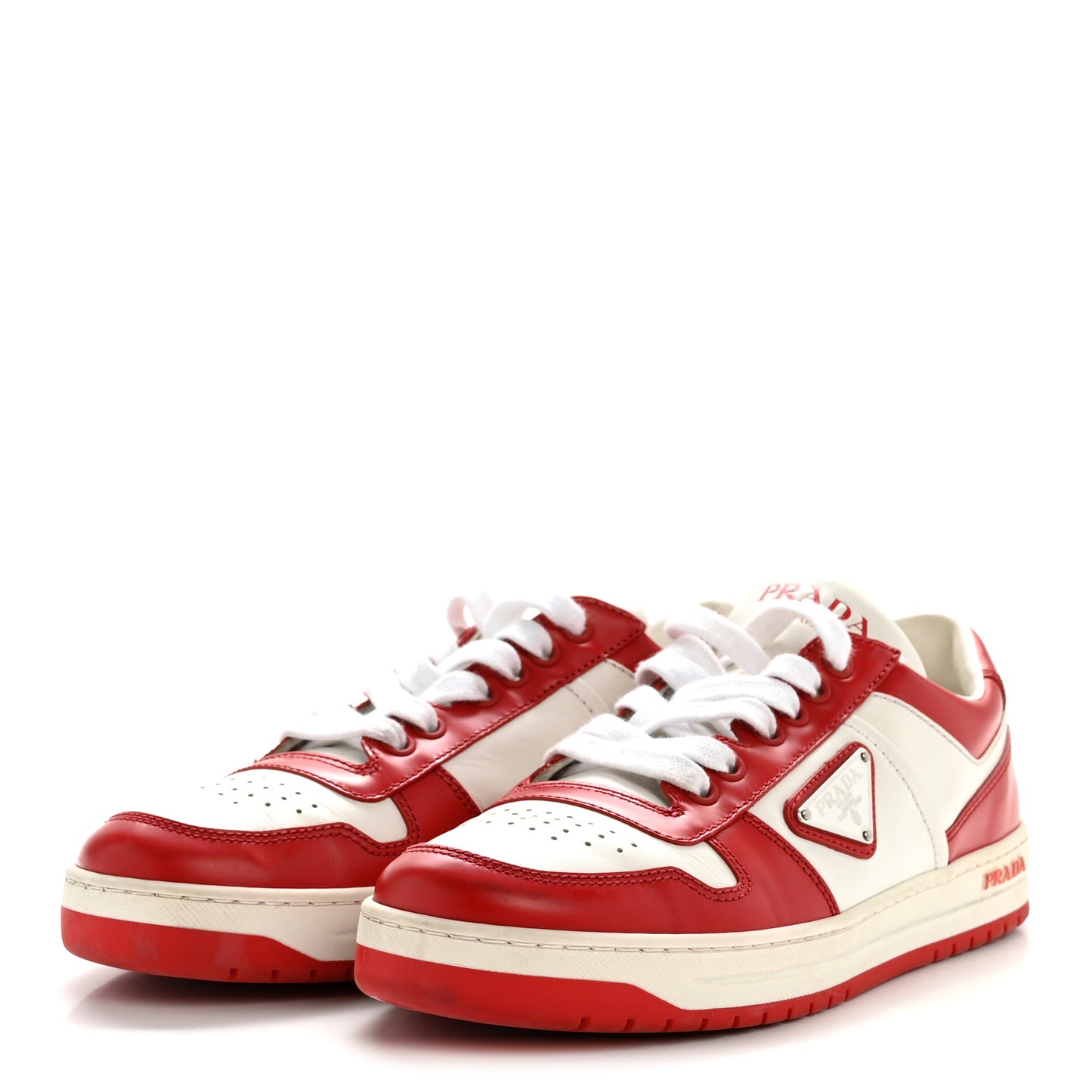 Vitello Sport Spazzolato Rois Triangle Logo Womens Downtown Low Top 30mm Sneakers 38.5 White Lacca