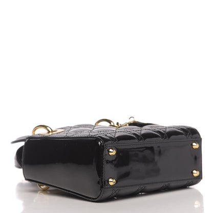 Christian Dior Patent Cannage Mini Lady Dior Black 4 of 10