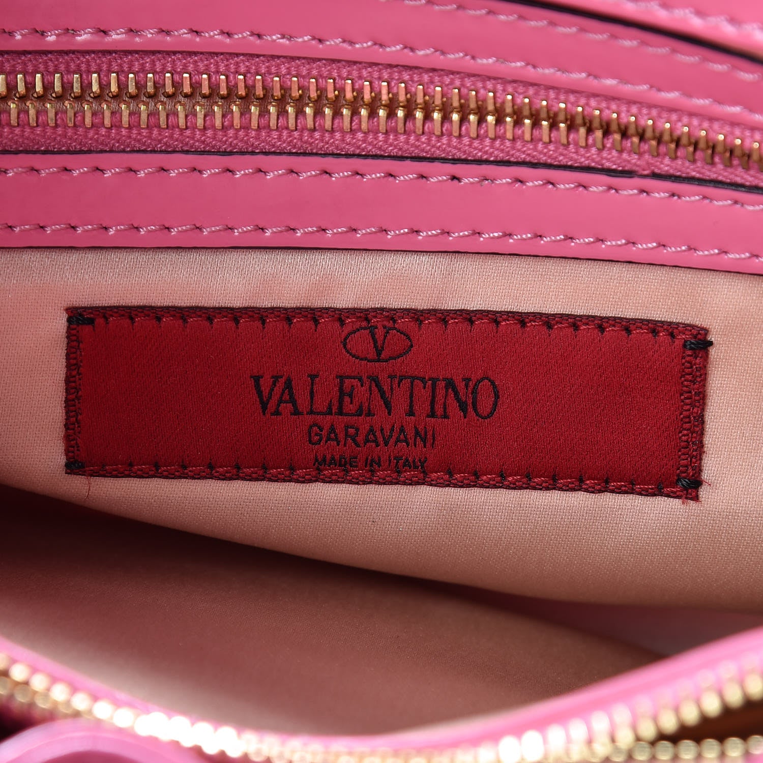 Valentino Garavani Patent Lacca Nuage Bow Hobo Rose 6 of 10