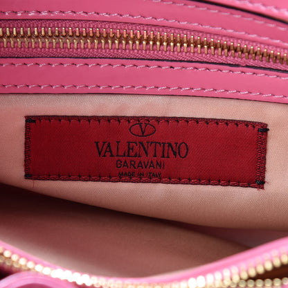 Valentino Garavani Patent Lacca Nuage Bow Hobo Rose 6 of 10