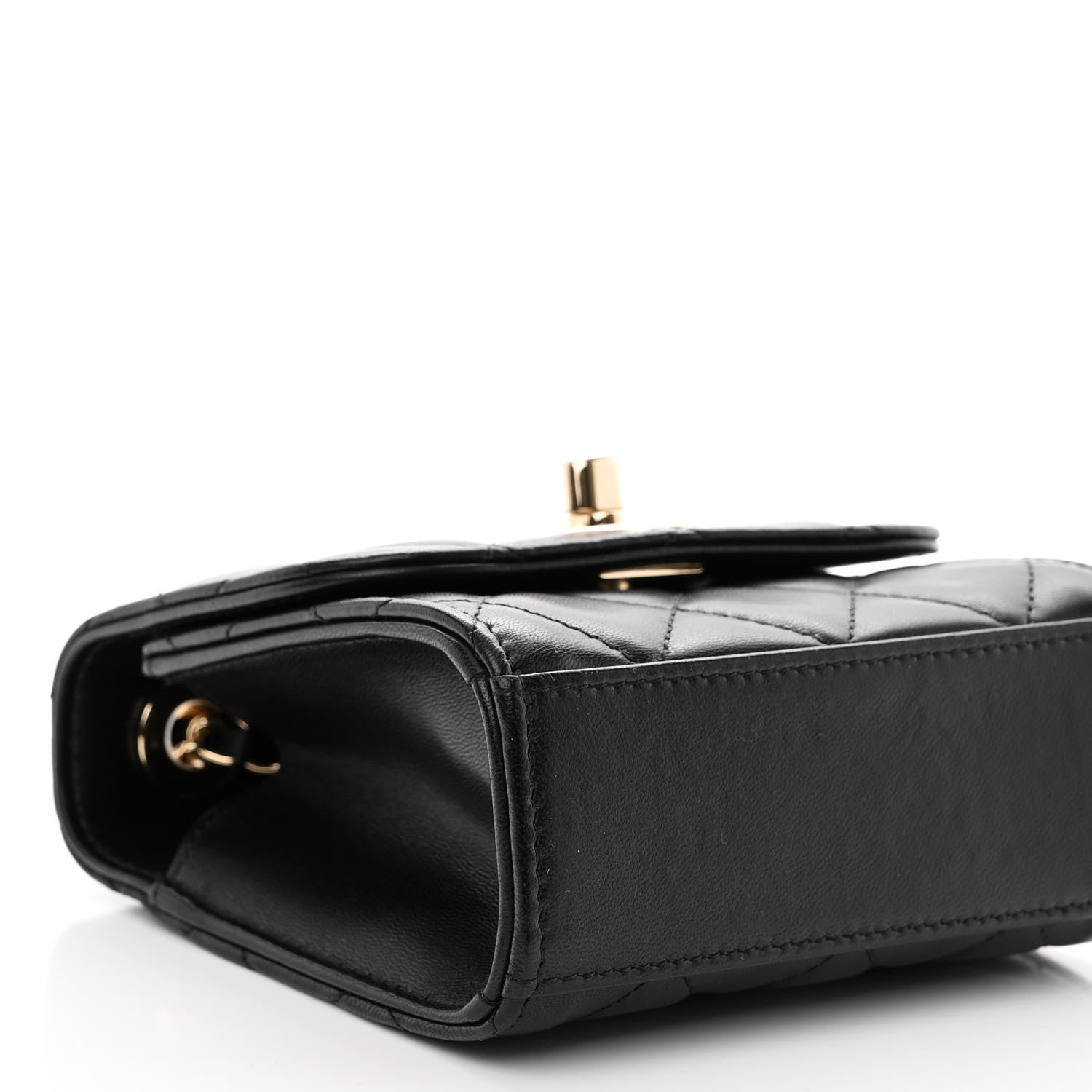 Chanel Lambskin Quilted Mini Trendy CC Clutch With Chain Black 9 of 10