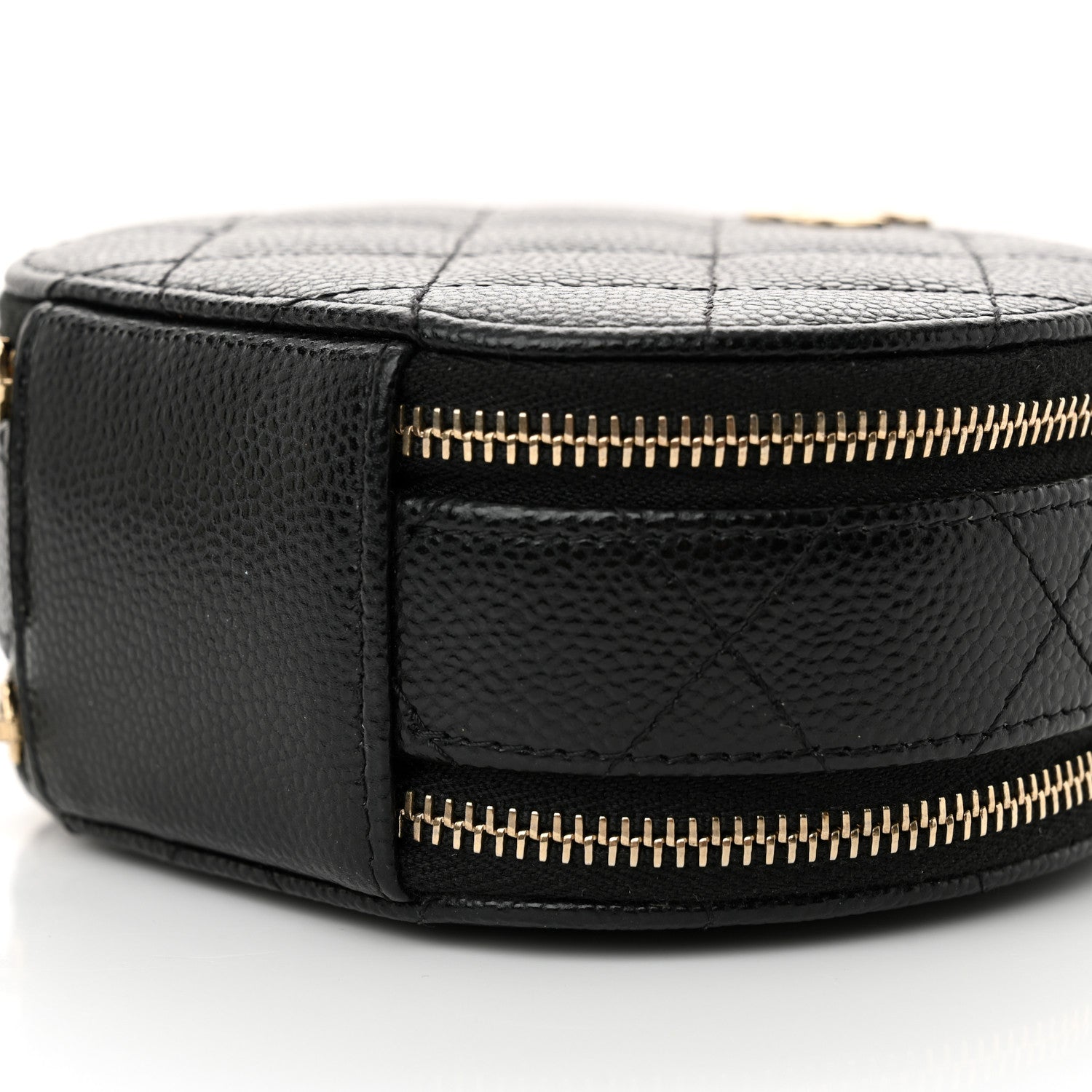Chanel Caviar Quilted Round Handle With Care Vanity With Chain Black 11 of 12