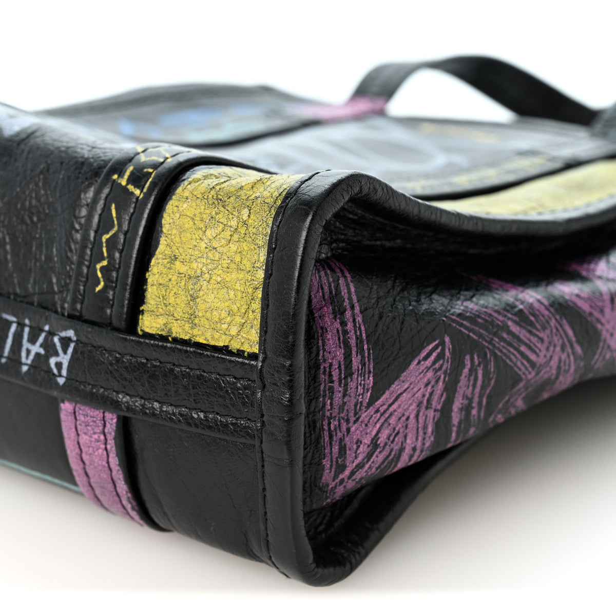 Balenciaga Agneau Arena Graffiti All Over XS Bazar Shopper Tote Black Multicolor 10 of 11