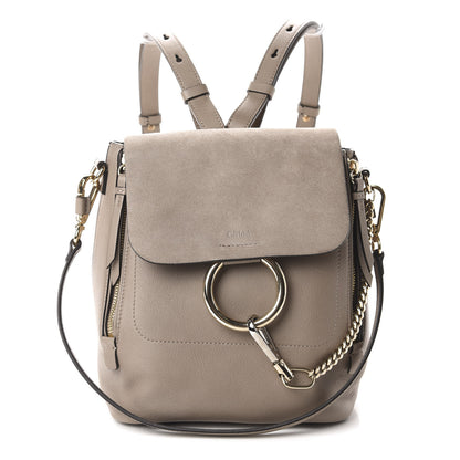 Chloe Suede Calfskin Small Faye Backpack Motty Grey 1 of 10
