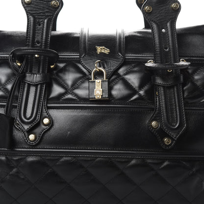 Burberry Calfskin Quilted XL Manor Tote Black 8 of 15