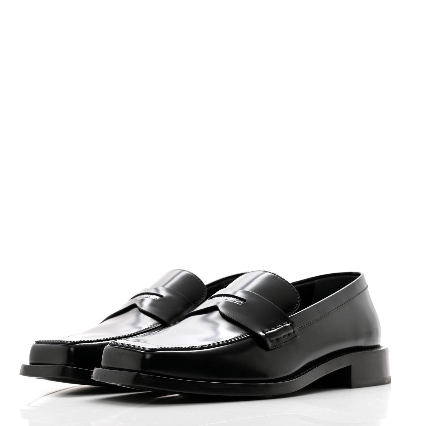 Glazed Calfskin Connelly Flat Loafer 37 Black