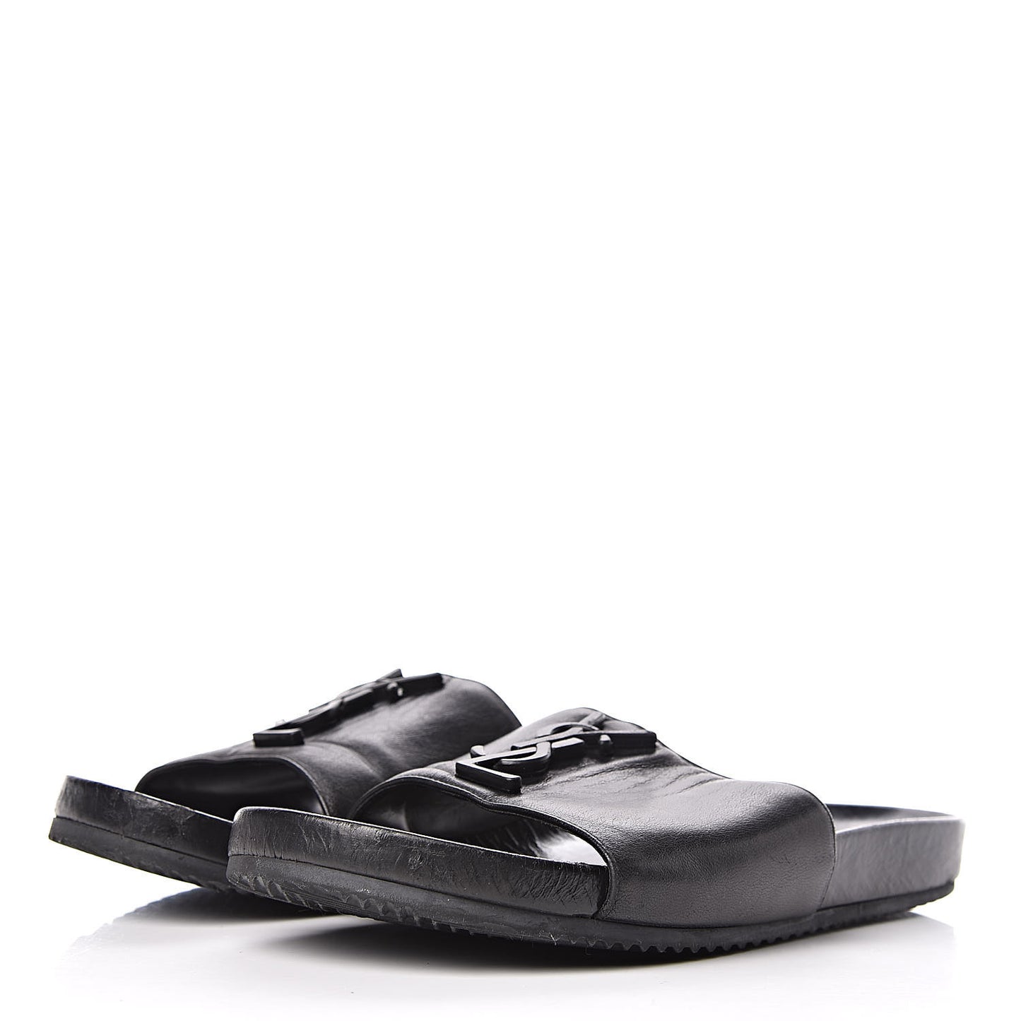 Lambskin Joan Slide Sandals 39 Black
