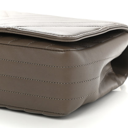 Chanel Calfskin Chevron Quilted Medium Statement Flap Khaki 10 of 11