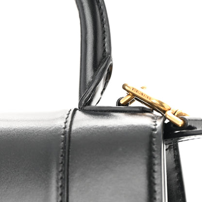 Balenciaga Shiny Box Calfskin Hourglass Top Handle Bag XS Black 21 of 21