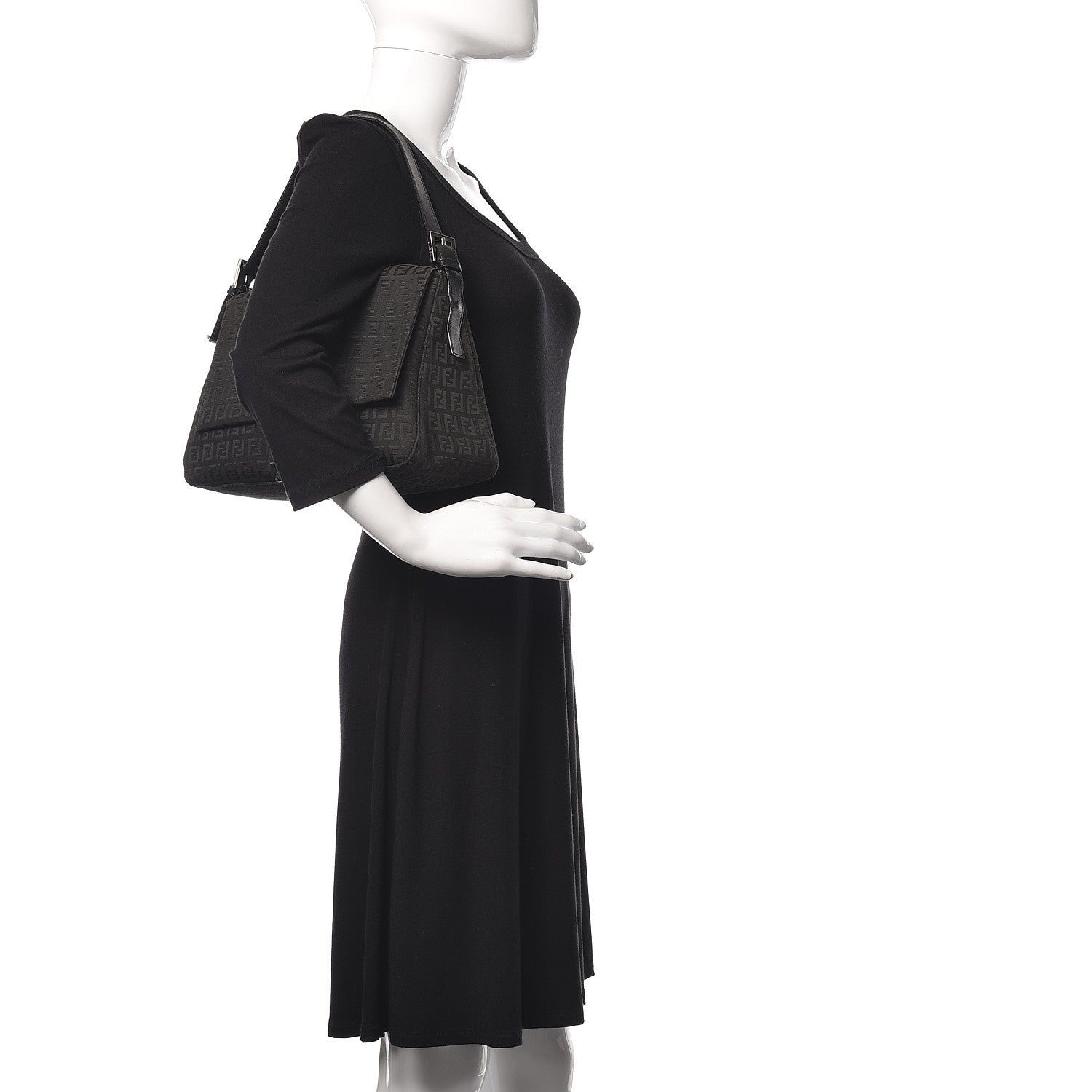 Fendi Zucchino Mama Baguette Black 2 of 17