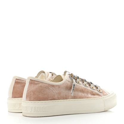 Christian Dior Velvet Walk'N'Dior Low Top Sneakers 38 Nude 4 of 8