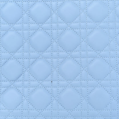 Christian Dior Lambskin Cannage Large Lady Dior Light Blue 12 of 15