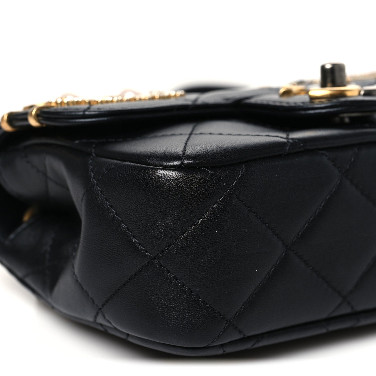 Chanel Lambskin Quilted Mini Coco Clips Single Flap Black 9 of 10