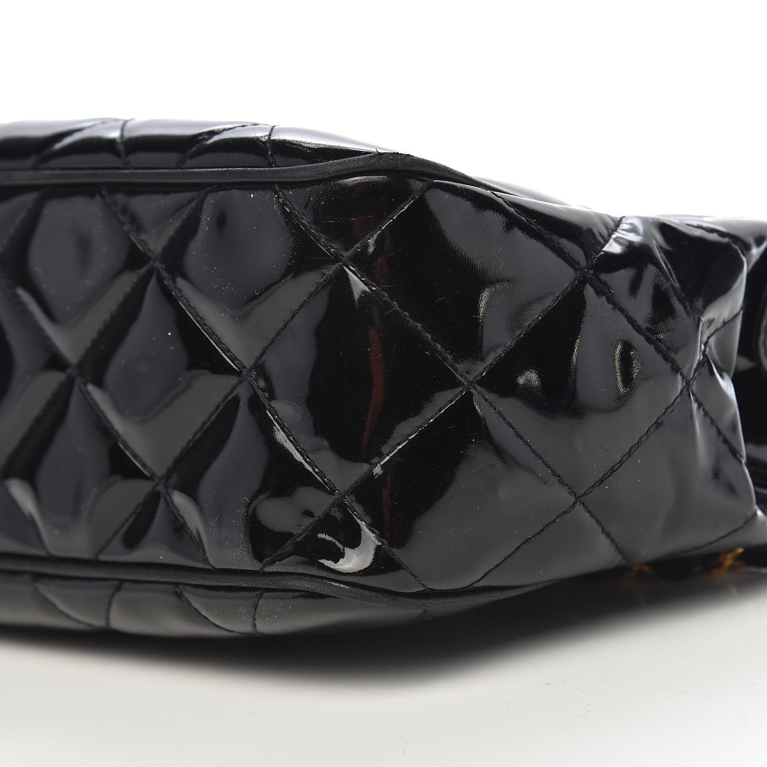 Chanel Patent Quilted Camera Case Black 10 of 11
