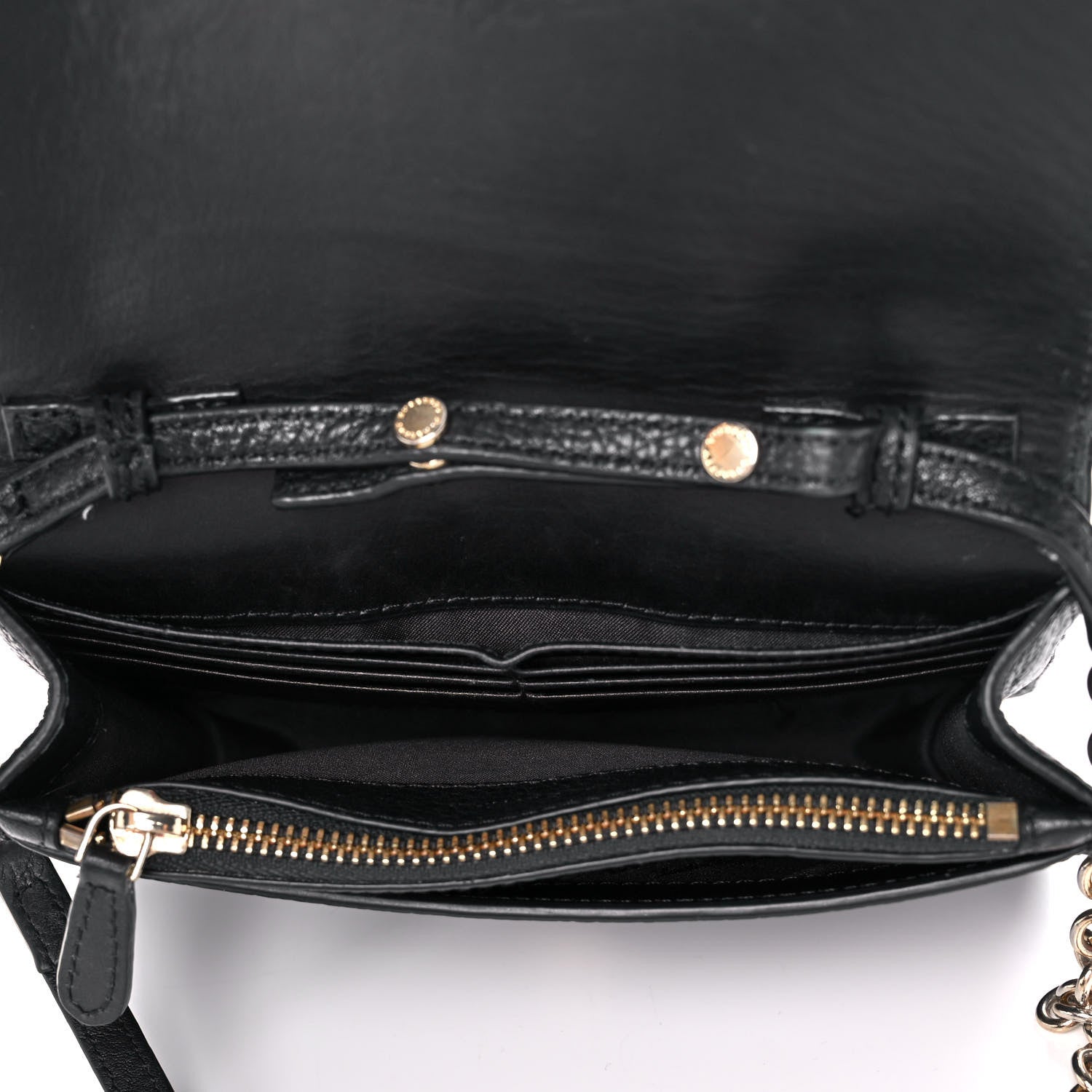 Burberry Soft Grain Embossed Hampshire Wallet on Chain Black 5 of 19