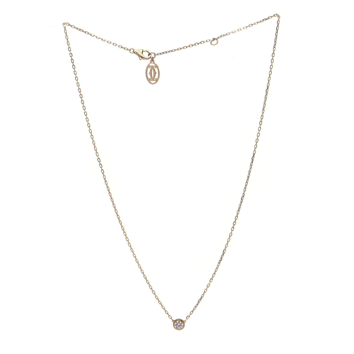 18K Yellow Gold Diamond LM D'Amour Pendant Necklace