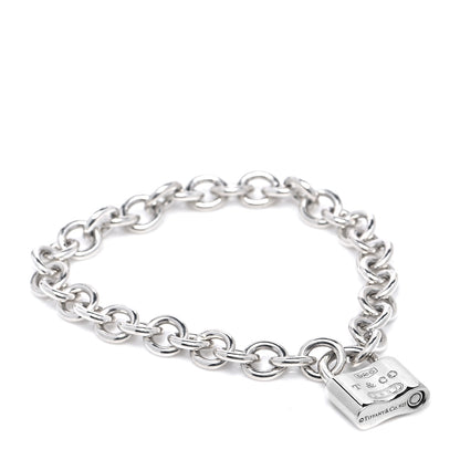 Tiffany Sterling Silver 1837 Lock Charm Bracelet 2 of 9