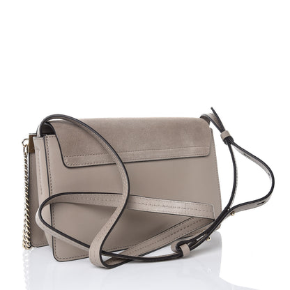 Chloe Suede Calfskin Small Faye Shoulder Bag Motty Grey 3 of 7