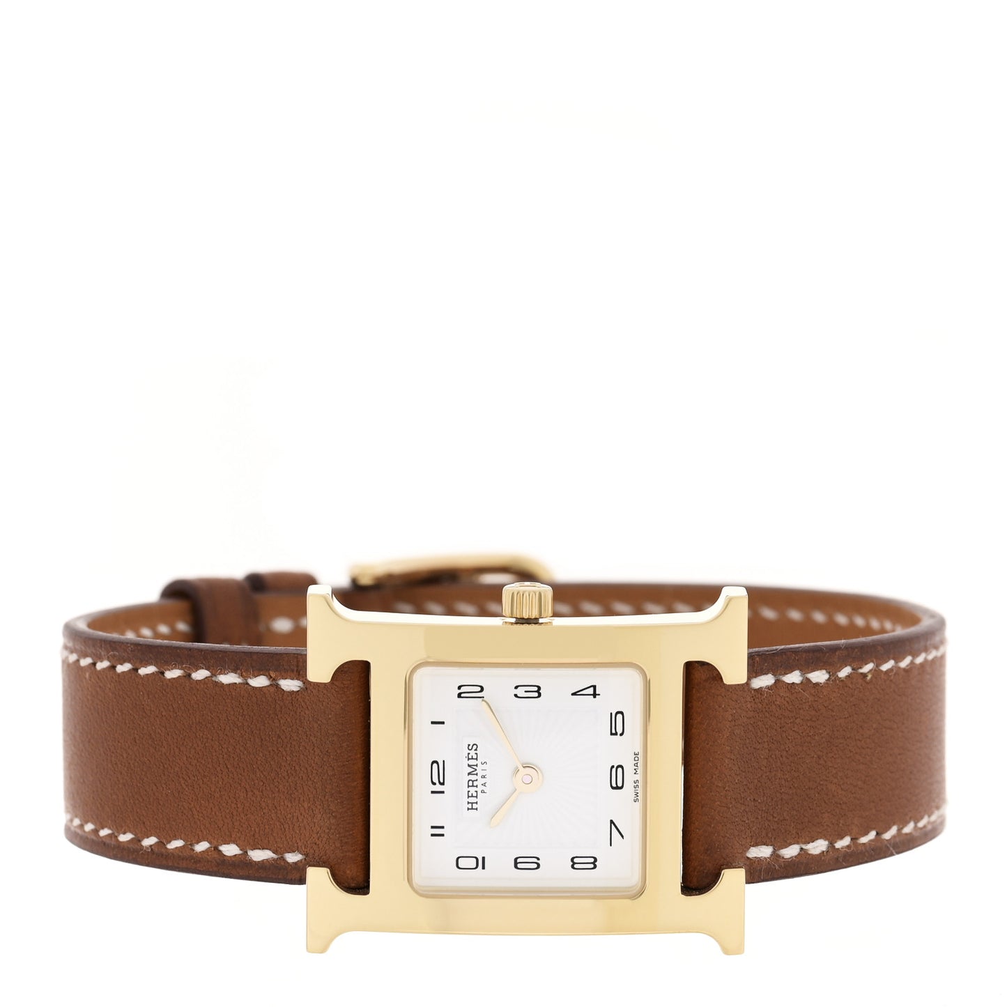 Stainless Steel Barenia 21mm Heure H Hour Quartz Watch Fauve