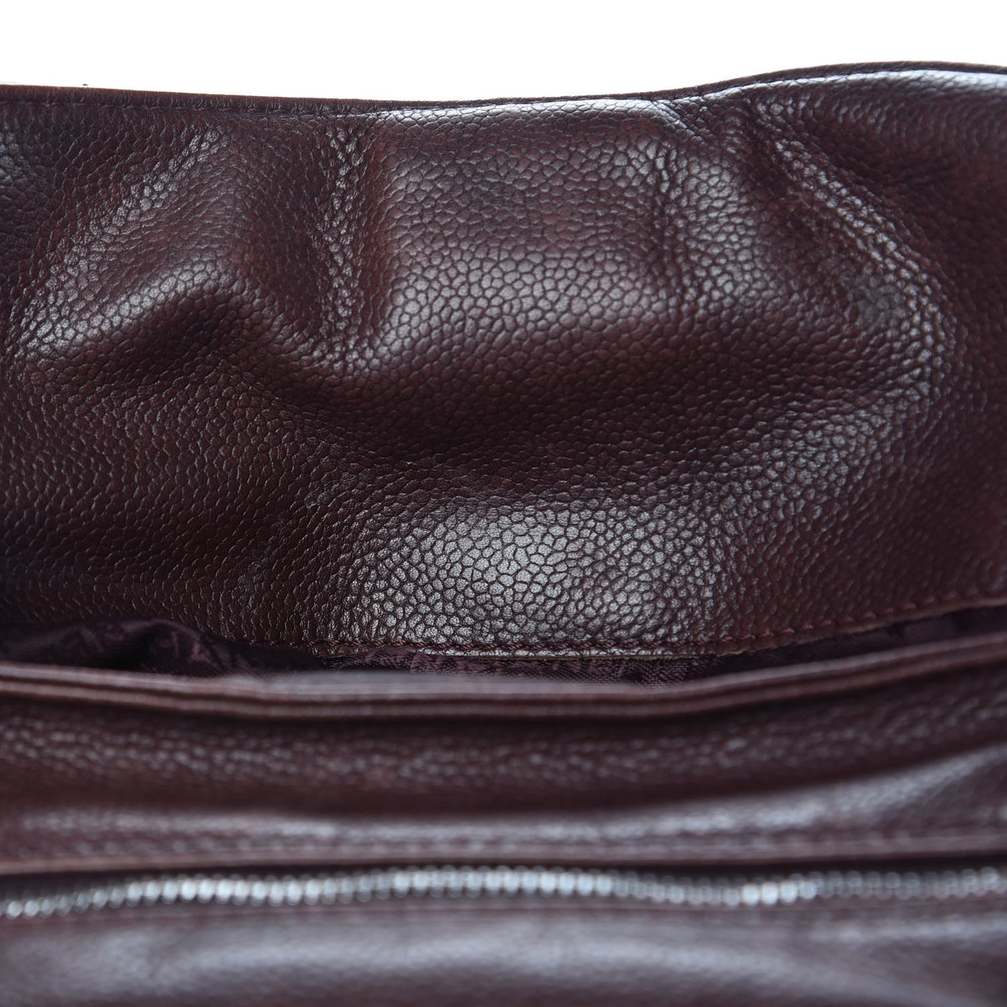 Caviar Chocolate Bar Quilted Shoulder Bag Brown