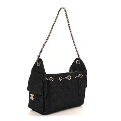 Chanel Denim Quilted Mini Chanel 25 Handbag Dark Blue 2 of 9