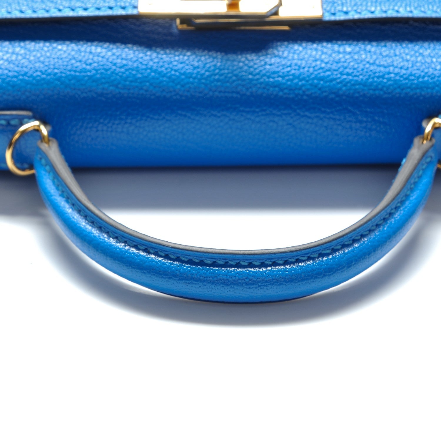 Hermes Chevre Mysore Mini Kelly Sellier 20 Bleu Hydra 11 of 22