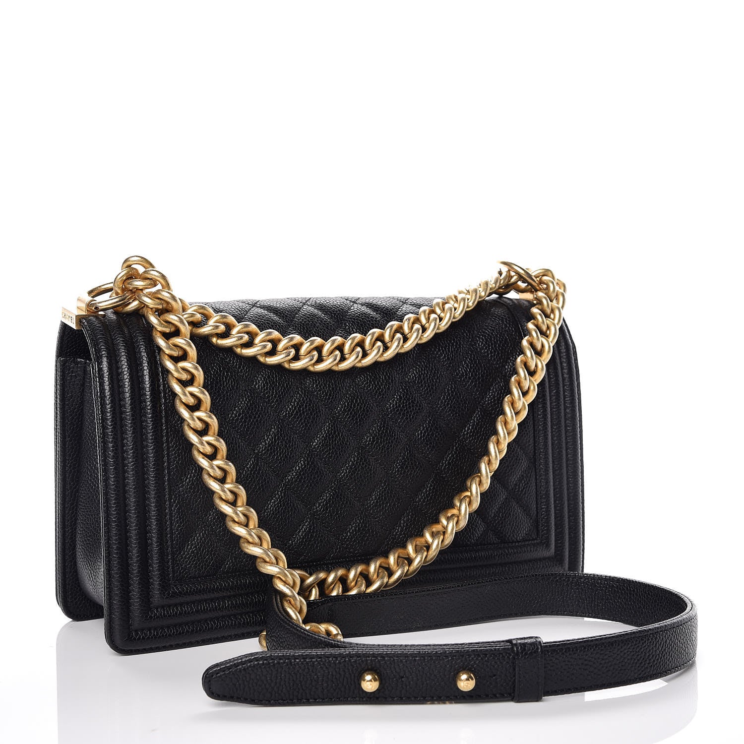 Chanel Caviar Quilted Medium Boy Flap Black 3 of 9