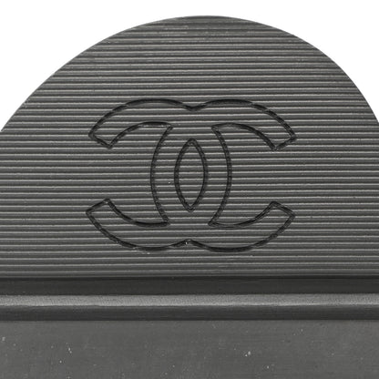 Chanel Lambskin Quilted Platform Sandals 39 Black 9 of 10
