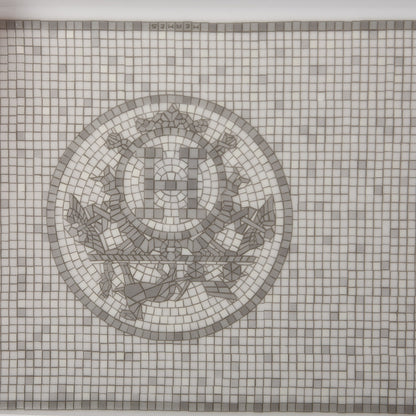 Hermes Porcelain Mosaique Au 24 Sushi Plate Platine 6 of 8